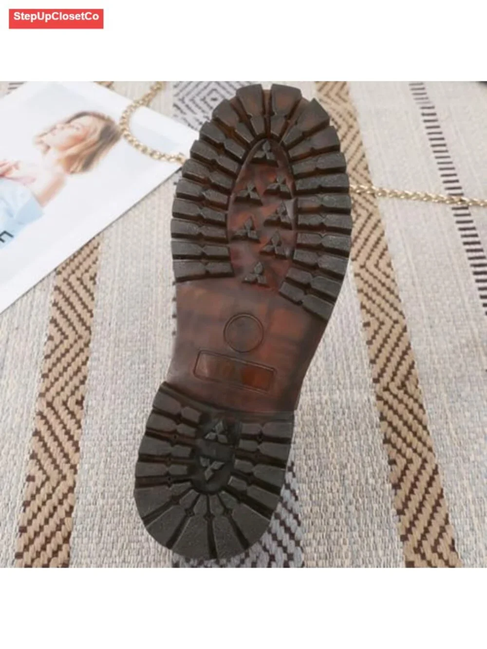 Women's Non Slip Platform Mary Jane Flats - Adjustable Hook-and-Loop Closures -